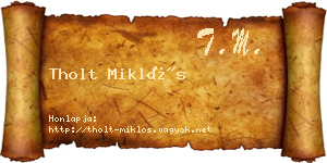 Tholt Miklós névjegykártya