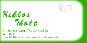 miklos tholt business card